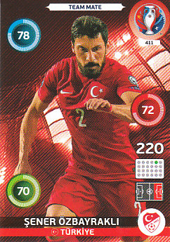 Sener Ozbayrakli Turkey Panini UEFA EURO 2016 #411